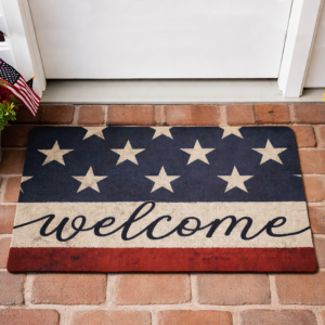 american flag welcome doormat