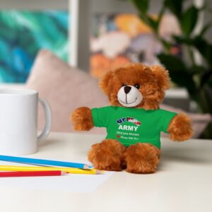 personalized u.s. army stuffed animal with custom t shirt – military gift for kids & soldiers