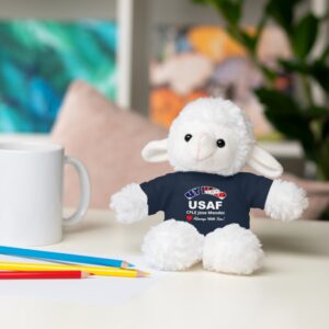 personalized u.s. air force stuffed animal with custom t shirt – military gift for kids & airmen