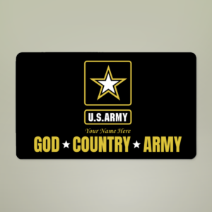 personalized u.s. army doormat – custom army welcome mat with rank, name, unit or message – military gift for soldiers, veterans & army families