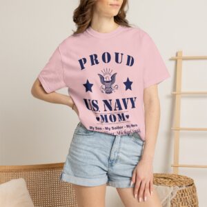 personalized proud navy mom shirt – custom u.s. navy mom t shirt | comfort colors 1717 garment dyed tee