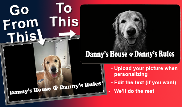 pet doormat instruction graphic