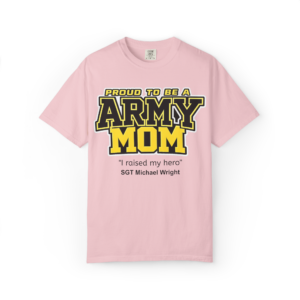 personalized proud army mom shirt – custom u.s. army mom t shirt | comfort colors 1717 garment dyed tee